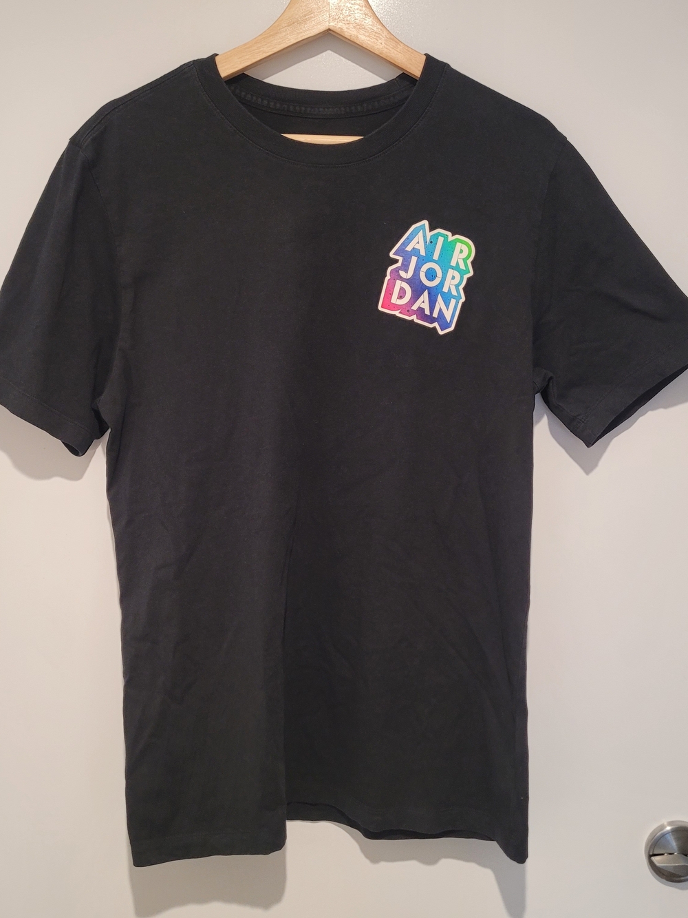 Air Jordan Black Graphic Logo T‑Shirt Size Medium